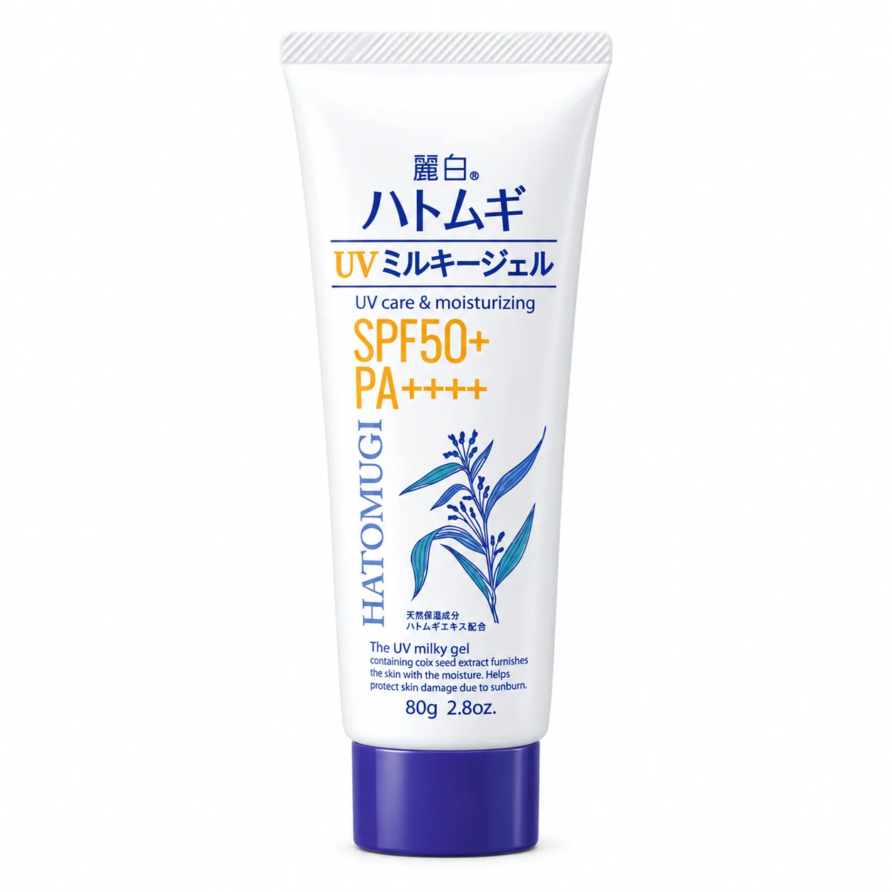 Reihaku Hatomugi The UV Milky Gel UV Care & Moisturizing SPF50+ PA++++80g
